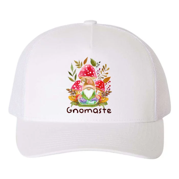 Cute Gnomaste Yoga Gnome Namaste Meditation Zen Yupoong Adult 5-Panel Trucker Hat