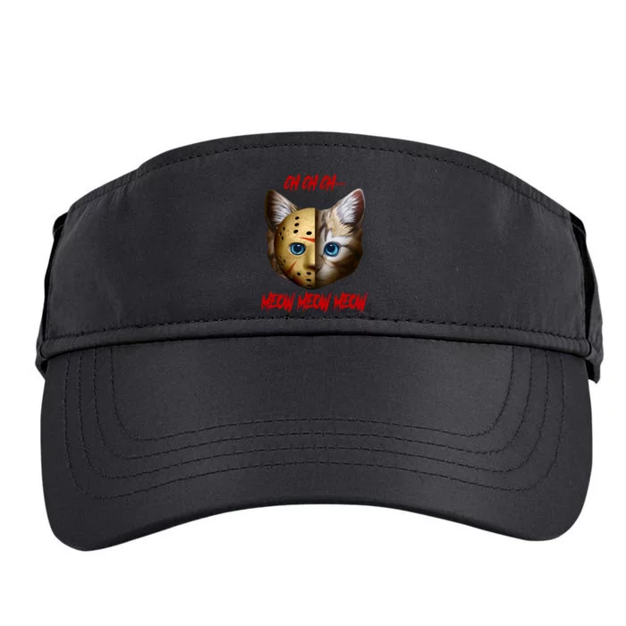 Ch Ch Ch Meow Meow Meow Cat Horror Movie Adult Drive Performance Visor