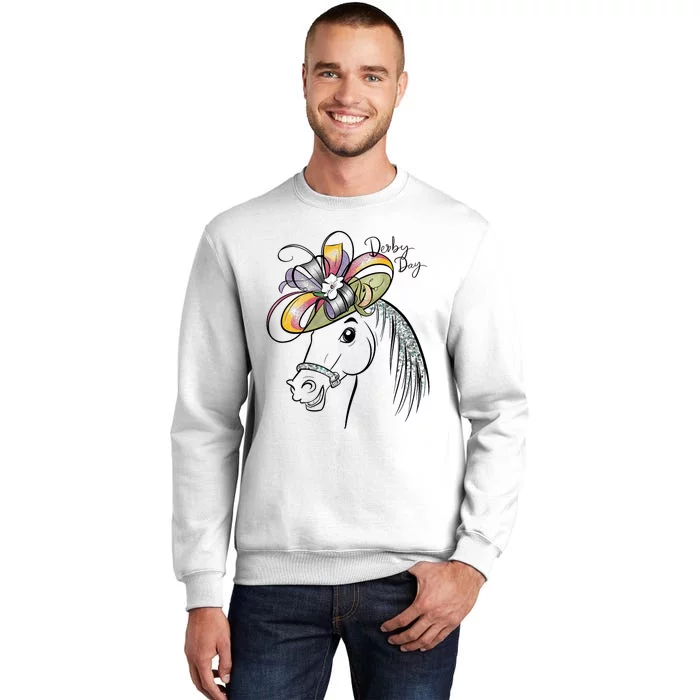 Cute Horse 150th Derby Day 2024 Horse Racing Fascinator Hat Sweatshirt