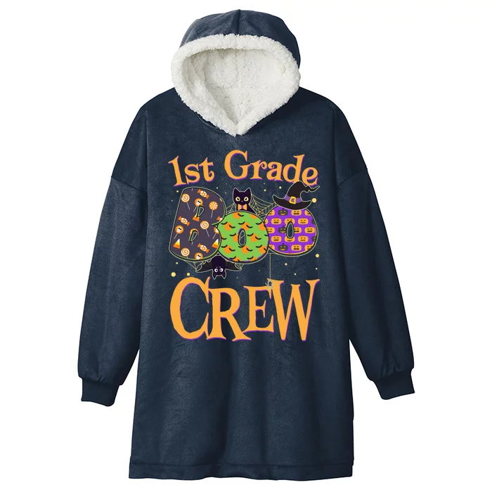 Cute Halloween 1st Grade Boo Crew Hooded Wearable Blanket