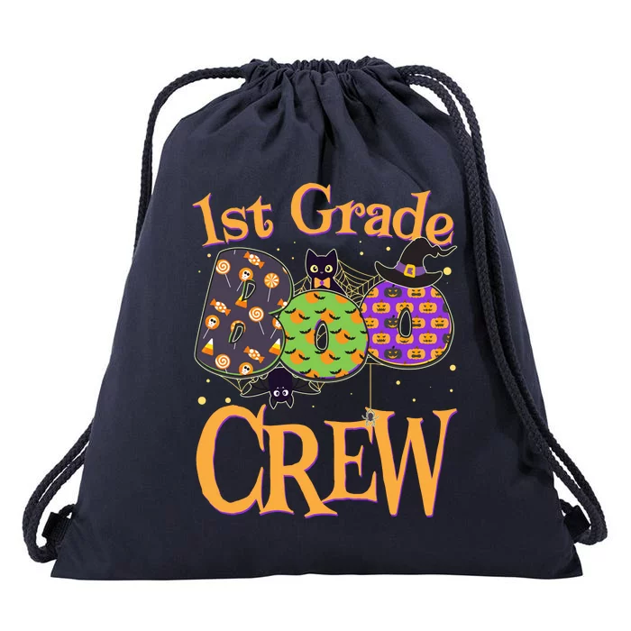 Cute Halloween 1st Grade Boo Crew Drawstring Bag