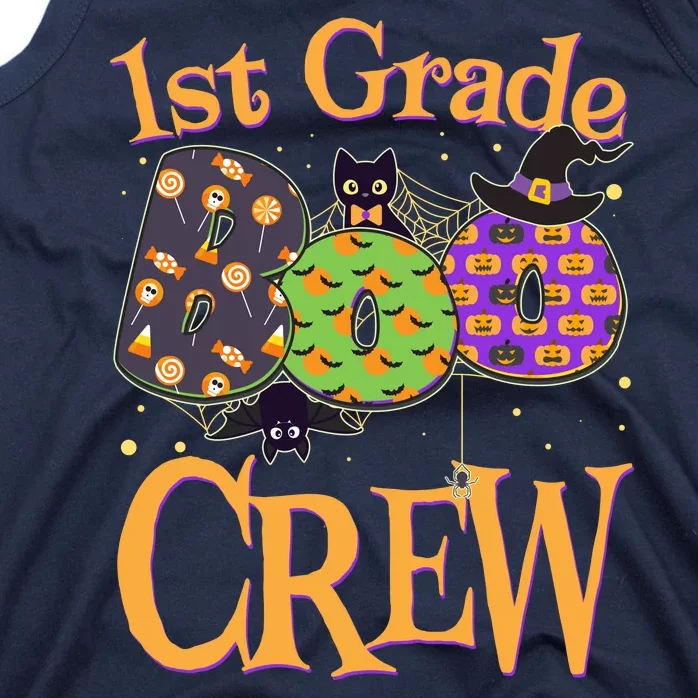 Cute Halloween 1st Grade Boo Crew Tank Top