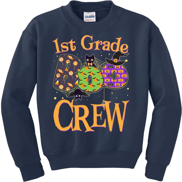 Cute Halloween 1st Grade Boo Crew Kids Sweatshirt