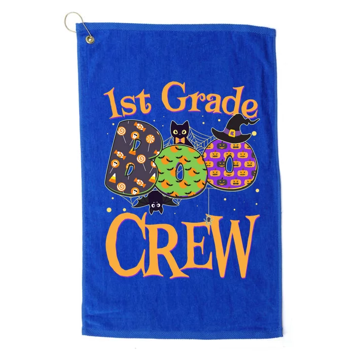 Cute Halloween 1st Grade Boo Crew Platinum Collection Golf Towel