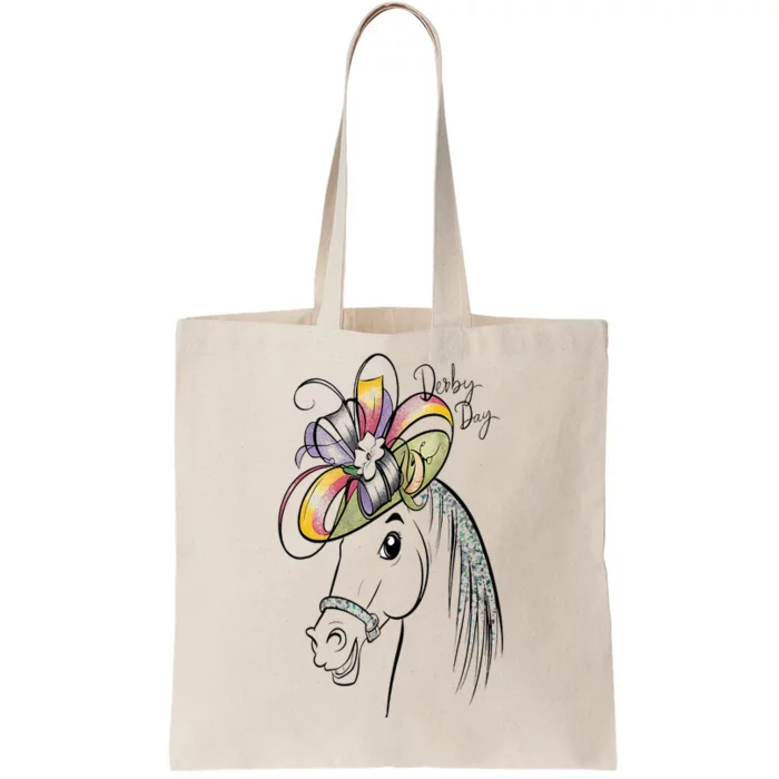 Cute Horse 150th Derby Day 2024 Horse Racing Fascinator Hat Tote Bag