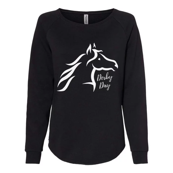 Cute Horse 150th Derby Day 2024 Horse Racing Fascinator Hat Womens California Wash Sweatshirt