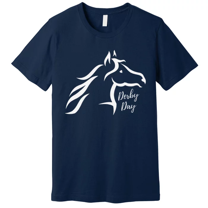 Cute Horse 150th Derby Day 2024 Horse Racing Fascinator Hat Premium T-Shirt