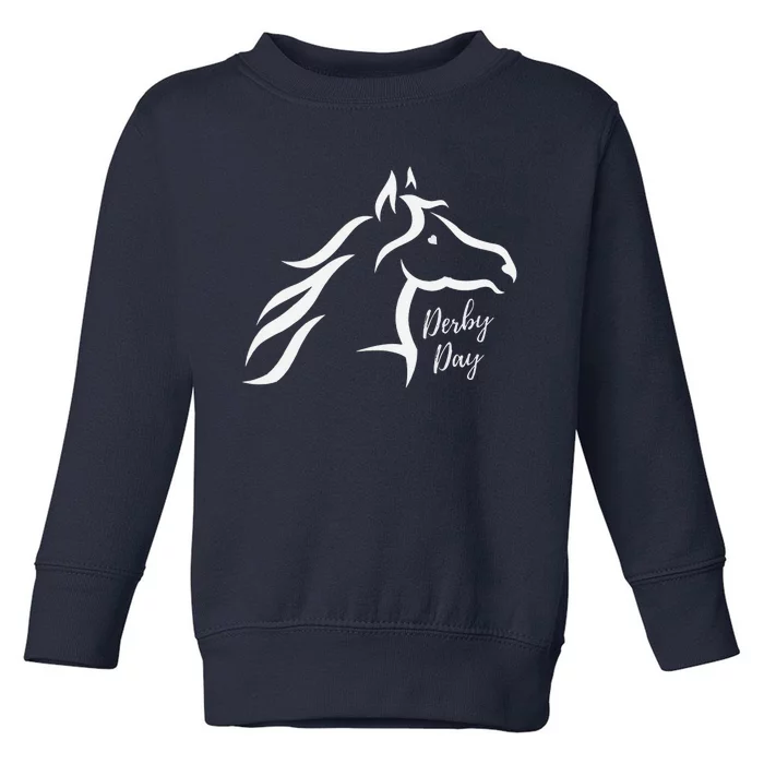 Cute Horse 150th Derby Day 2024 Horse Racing Fascinator Hat Toddler Sweatshirt