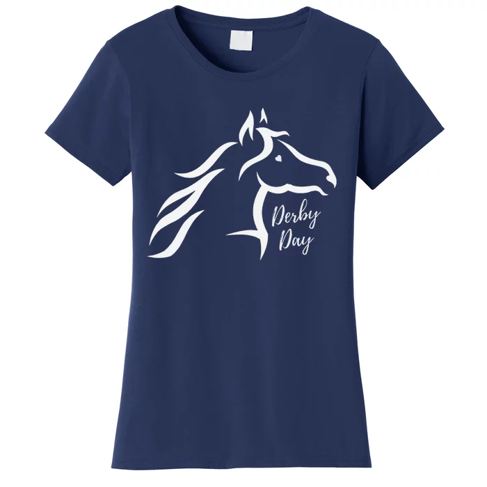 Cute Horse 150th Derby Day 2024 Horse Racing Fascinator Hat Women's T-Shirt