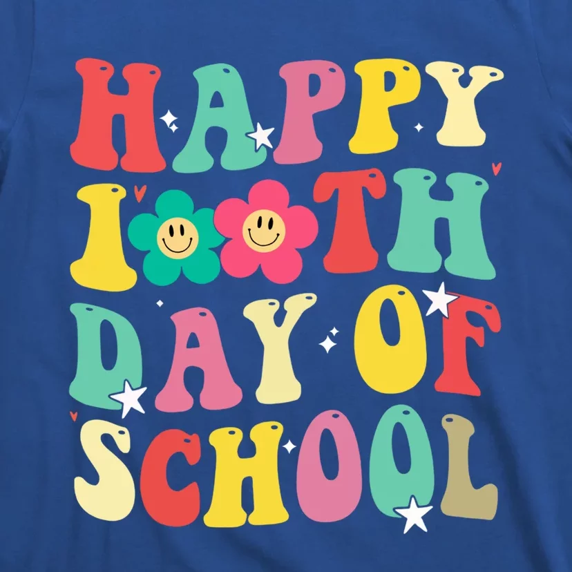 Cute Happy 100th Day Of School Teacher 100 Days Groovy Cute Gift T-Shirt