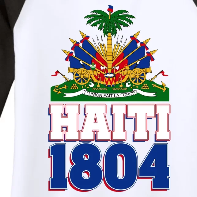 Celebrate Haiti 1804 Revolution Women's Tri-Blend 3/4-Sleeve Raglan Shirt