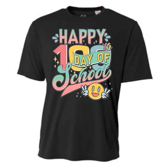 Cute Happy 100th Day Of School Cooling Performance Crew T-Shirt