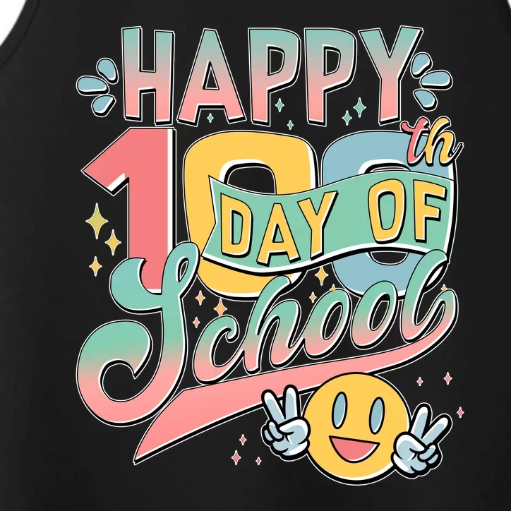 Cute Happy 100th Day Of School Performance Tank