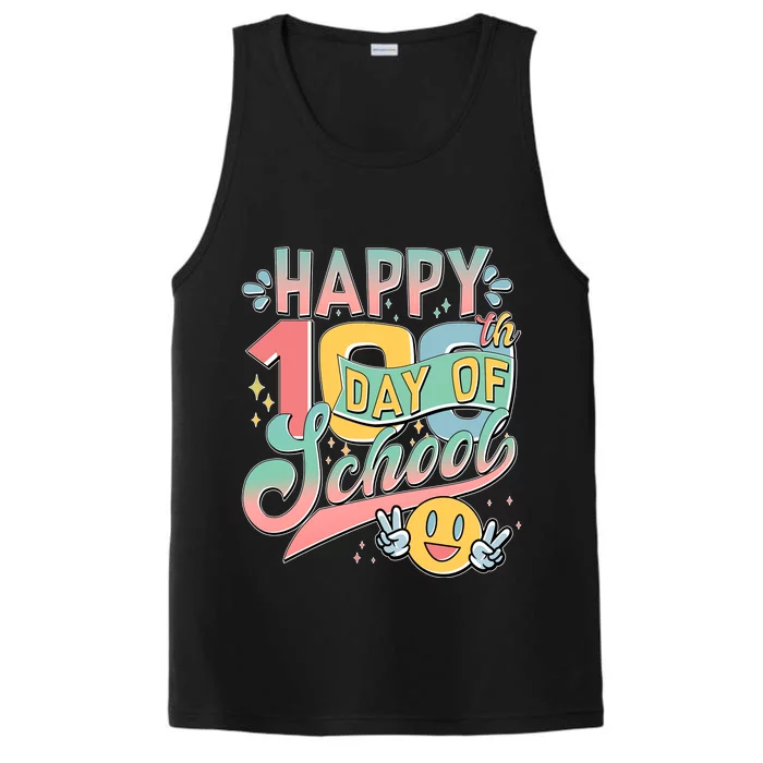 Cute Happy 100th Day Of School Performance Tank