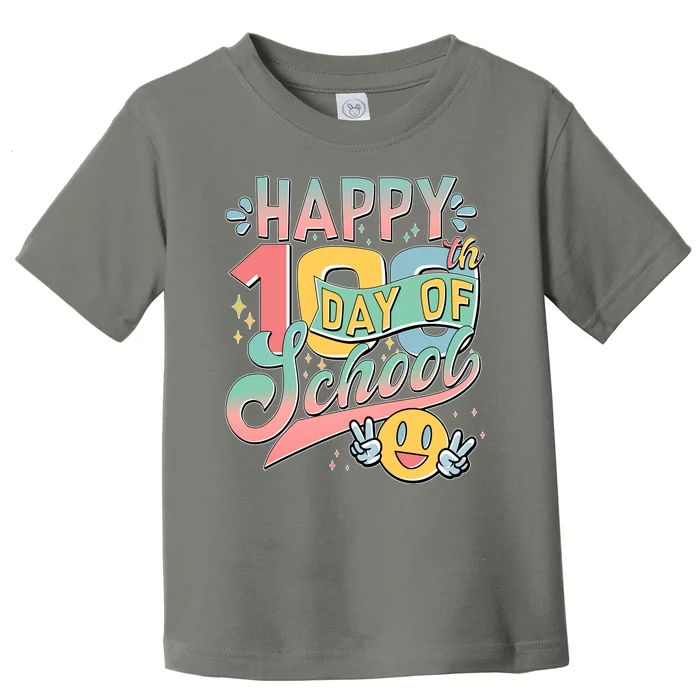 Cute Happy 100th Day Of School Toddler T-Shirt