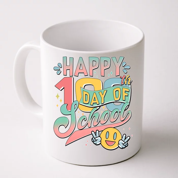 Cute Happy 100th Day Of School Front & Back Coffee Mug