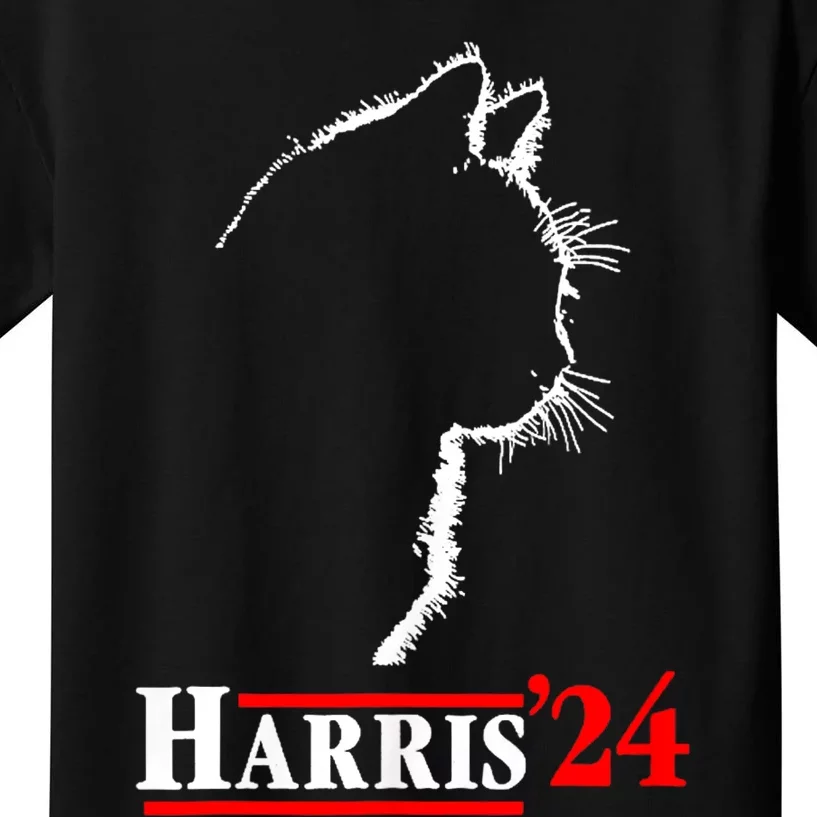 Cat Harris 24 Vote Kamala Harris For President Kids T-Shirt