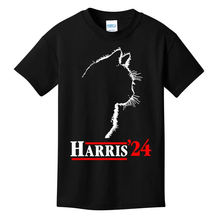 Cat Harris 24 Vote Kamala Harris For President Kids T-Shirt