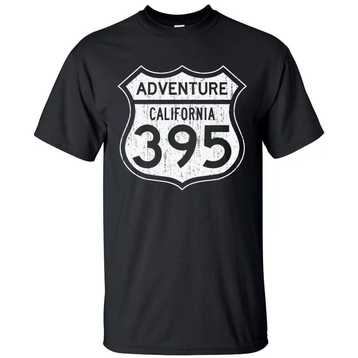 California Highway 395 Hiking Fishing Climbing Adventure Tall T-Shirt