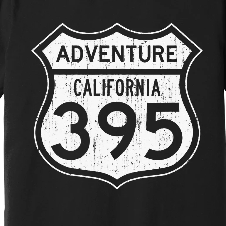 California Highway 395 Hiking Fishing Climbing Adventure Premium T-Shirt