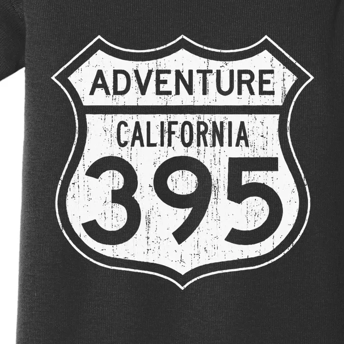 California Highway 395 Hiking Fishing Climbing Adventure Baby Bodysuit