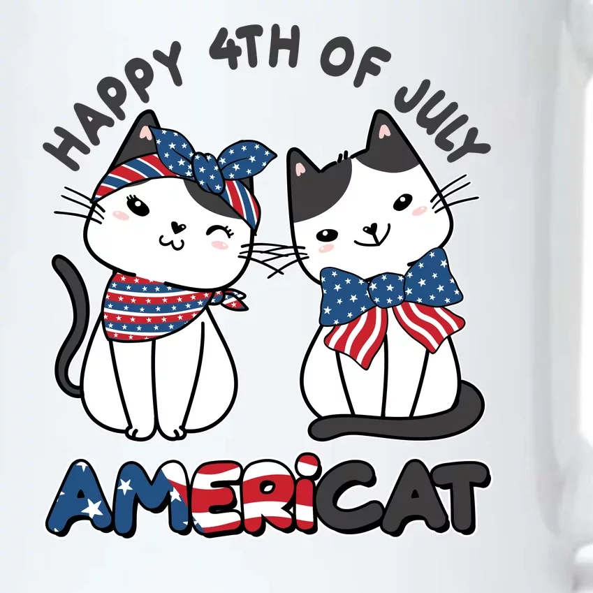 Cute Happy 4th Of July Americat Black Color Changing Mug