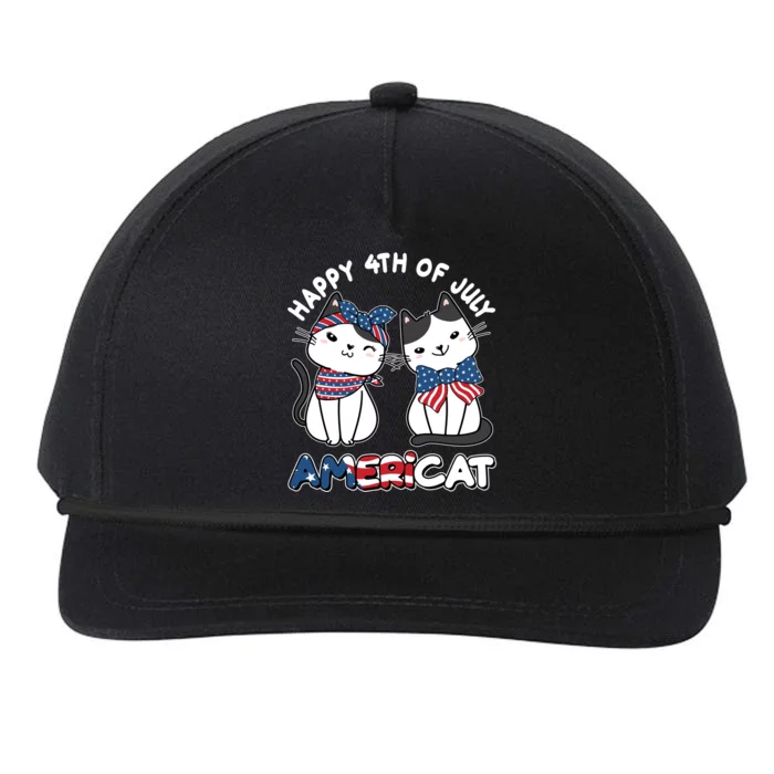 Cute Happy 4th Of July Americat Snapback Five-Panel Rope Hat