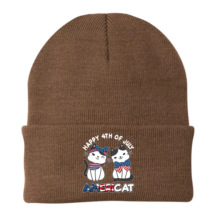 Cute Happy 4th Of July Americat Knit Cap Winter Beanie