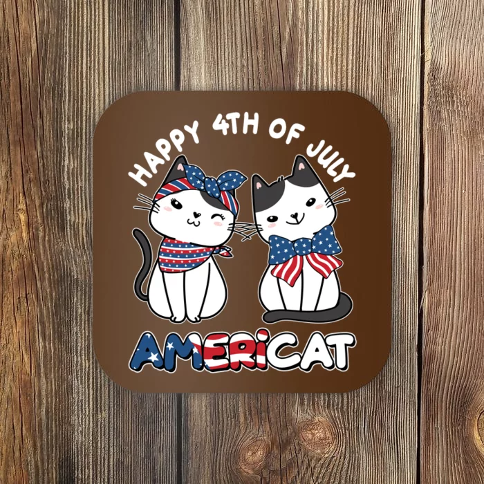 Cute Happy 4th Of July Americat Coaster