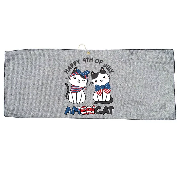 Cute Happy 4th Of July Americat Large Microfiber Waffle Golf Towel