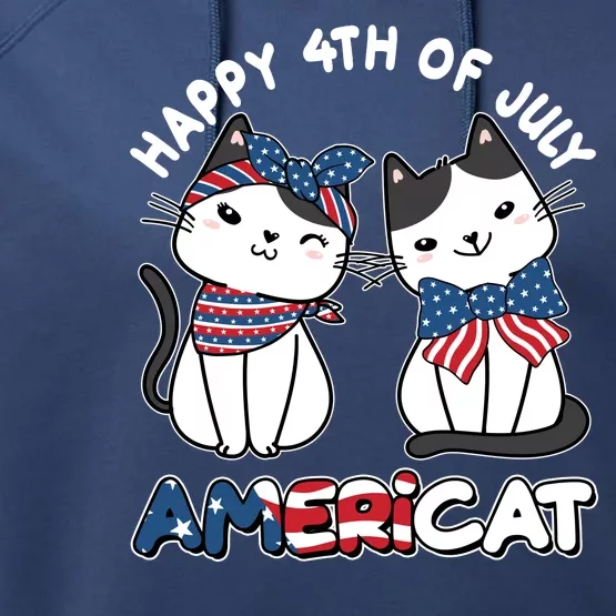 Cute Happy 4th Of July Americat Performance Fleece Hoodie