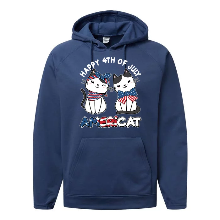 Cute Happy 4th Of July Americat Performance Fleece Hoodie