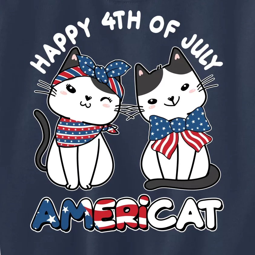 Cute Happy 4th Of July Americat Kids Sweatshirt