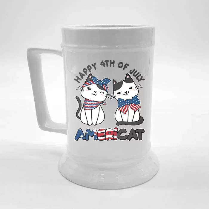 Cute Happy 4th Of July Americat Front & Back Beer Stein