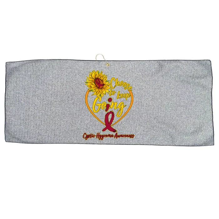 Cystic Hygroma Awareness Choose To Keep Going Large Microfiber Waffle Golf Towel