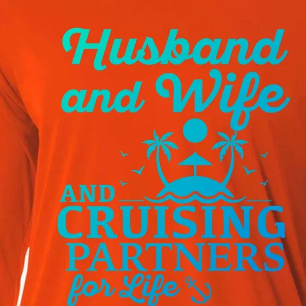 Cruising Husband And Wife Cruise Partners For Life Matching Great Gift Cooling Performance Long Sleeve Crew