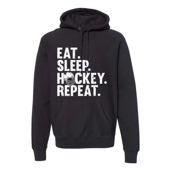 Cool Hockey Art For Men Women Ice Hockey Lover Goalie Player Premium Hoodie