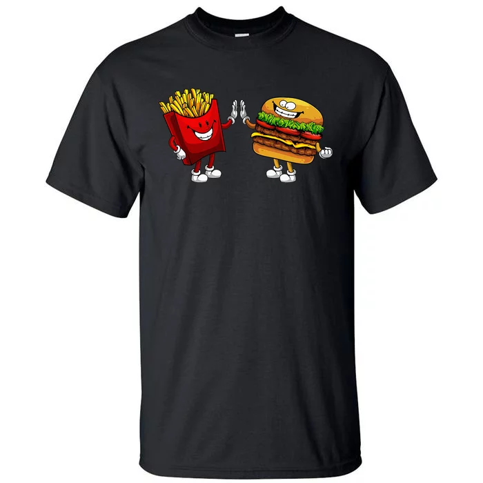 Cute Hamburger Art Hamburger French Fries Lovers Tall T-Shirt