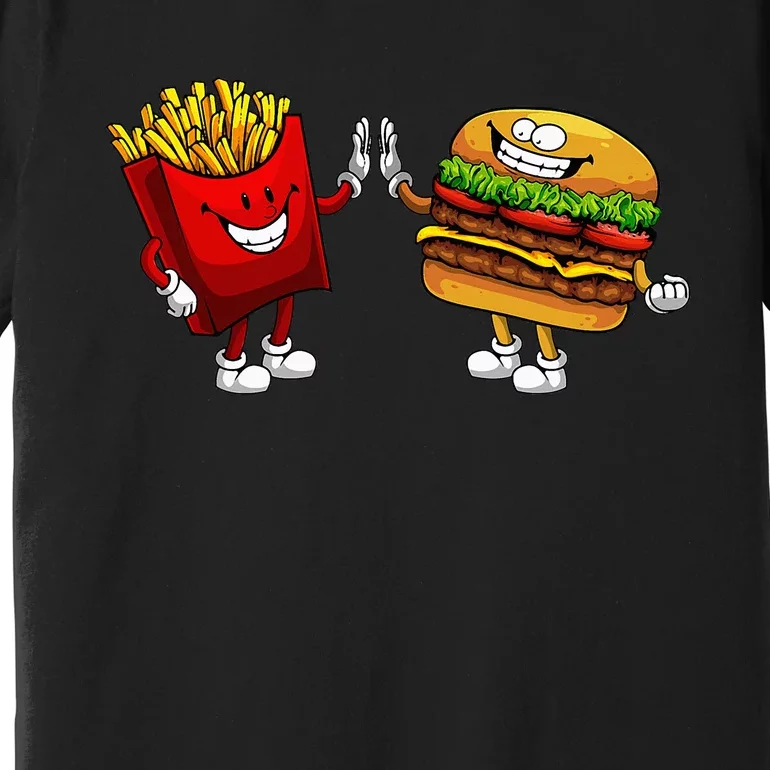 Cute Hamburger Art Hamburger French Fries Lovers Premium T-Shirt