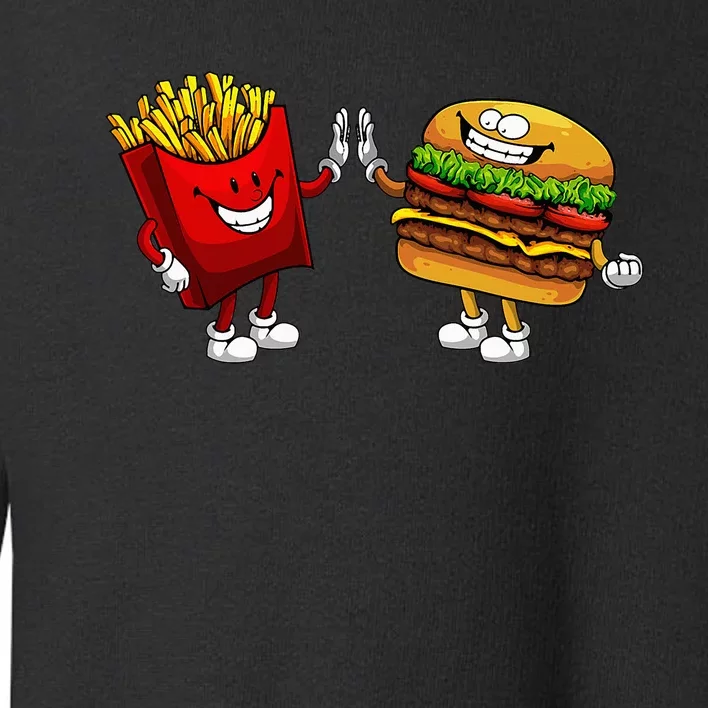 Cute Hamburger Art Hamburger French Fries Lovers Toddler Sweatshirt