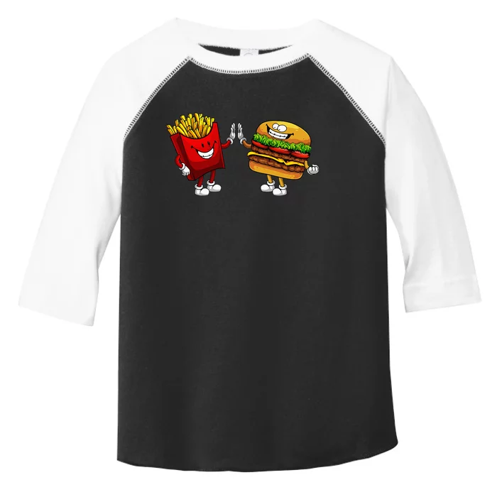 Cute Hamburger Art Hamburger French Fries Lovers Toddler Fine Jersey T-Shirt