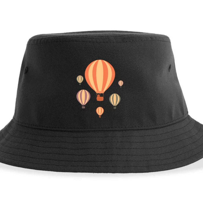 Cute Hot Air Balloons | Balloon Sky Sustainable Bucket Hat