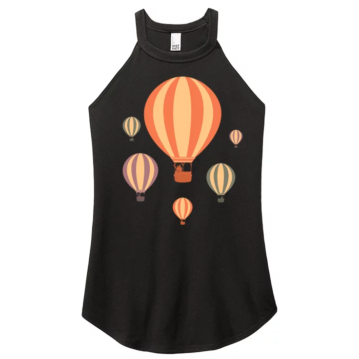 Cute Hot Air Balloons | Balloon Sky Women’s Perfect Tri Rocker Tank