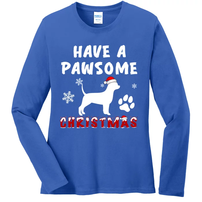 Chihuahua Have A Pawsome Christmas Gift Ladies Long Sleeve Shirt