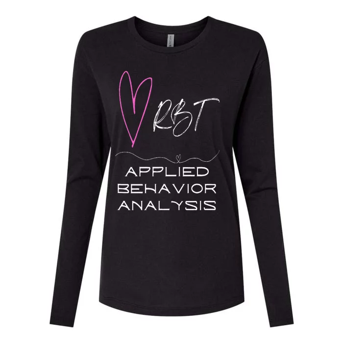 Cute happy and positive design for an ABA Therapist RBT Womens Cotton Relaxed Long Sleeve T-Shirt