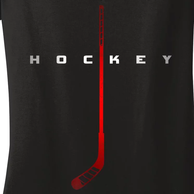 Cool Hockey Apparel Sticks Hockey Gift Women's V-Neck T-Shirt