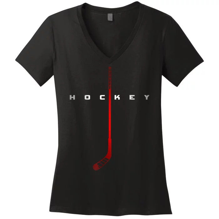 Cool Hockey Apparel Sticks Hockey Gift Women's V-Neck T-Shirt