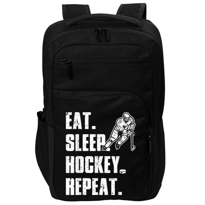 Cool Hockey Art For Men Women Ice Hockey Lover Goalie Player Impact Tech Backpack