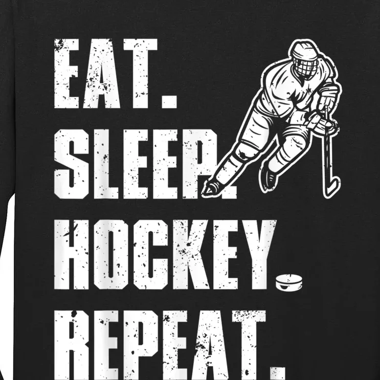 Cool Hockey Art For Men Women Ice Hockey Lover Goalie Player Tall Long Sleeve T-Shirt