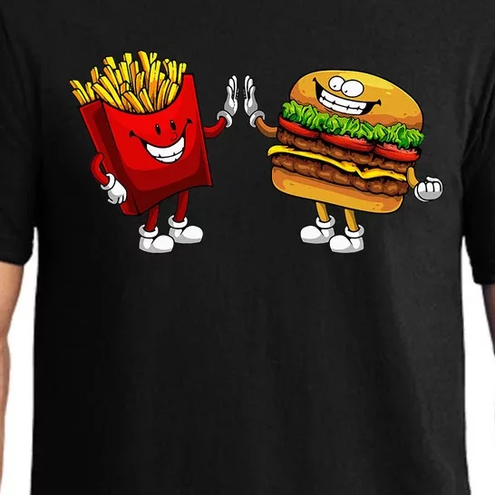 Cute Hamburger Art  Hamburger French Pajama Set